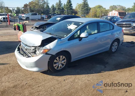2012 Honda Civic Lx из США, поврежденный, VIN 19XFB2F50CE000935